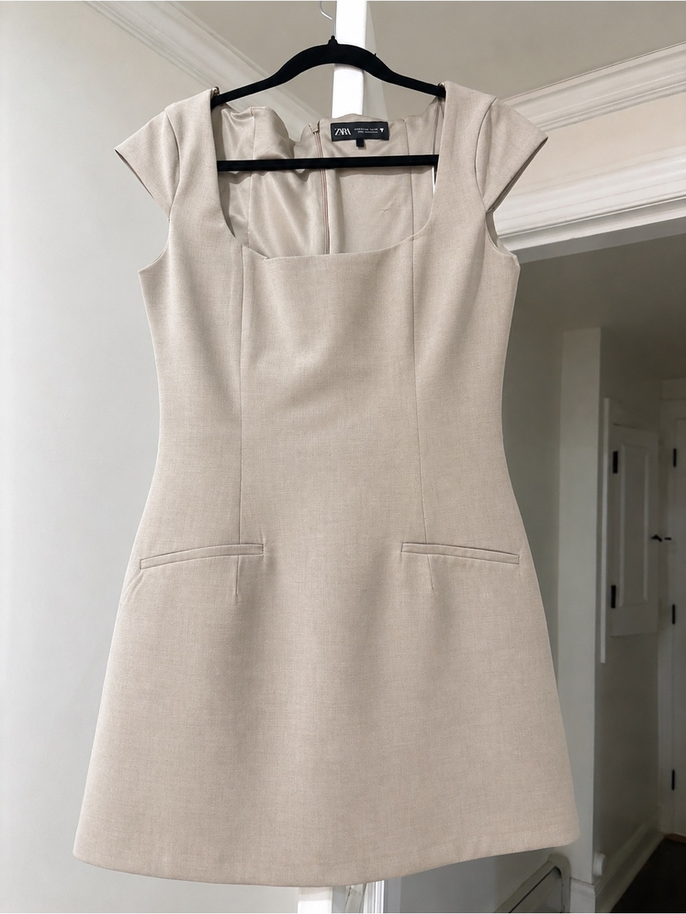 New Without Tags Zara Tailored Neutral Mini Dress – S & M